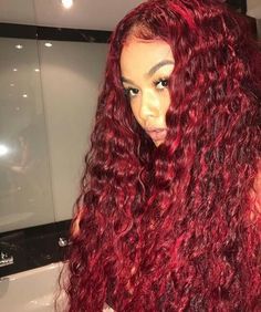 India Love Westbrooks, India Westbrooks, Red Curly Hair, Red Hair Inspo, Cheap Human Hair, India Love, Spotify Apple, Burgundy Hair, Big Chop