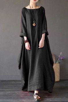 Bohemian Maxi Dress - Nord Long Sleeve Elegant Dresses, Dresses Elegant Long, Boho Mode, Sukienki Plus Size, Plain Maxi Dress, 여름 스타일, Bohemian Mode, Cozy Dress, Mode Boho