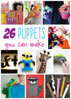 there are many crafts and activities for kids to do with paper machs, including puppets