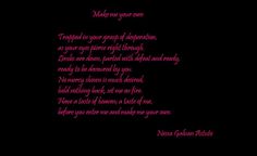 a poem written in pink on black with the words never give up your omm