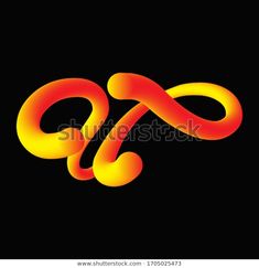 an orange and yellow symbol on a black background stock photo ©p - shutterstocker