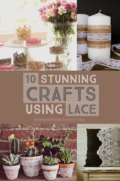 10 stunning crafts using lace to decorate your home