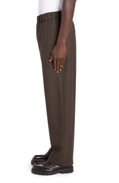 The Italian fashion house's impeccable tailoring shines on these straight-leg trousers sewn from wool patterned with a subtle glen plaid. 33" inseam; 18" leg opening; 14" front rise; 18" back rise (size 48 EU) Zip fly with hook-and-bar closure Elastic waist Front slant pockets; back welt pocket 100% wool Dry clean Made in Italy Designer Clothing Glen Plaid, Wool Trousers, Straight Leg Trousers, Prince Of Wales, Italian Fashion, Welt Pocket, Bottega Veneta, Wales, Red Blue