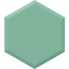 a green hexagonal object with no background