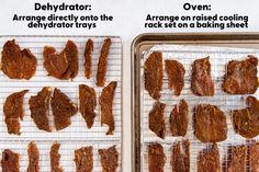 two trays with different types of meat on them