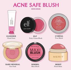 Acne Safe Makeup Products Drugstore, Putty Blush, Esthetician Room