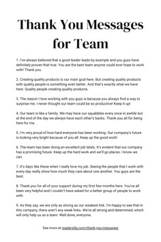 Thank You Messages for Team Printable Being A Good Leader, A Good Leader, Workplace Quotes, Good Leader