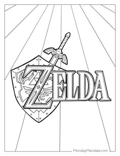 Zelda Free Printables, Zelda Coloring Pages Free Printable, Video Game Coloring Pages, Bday Card Ideas