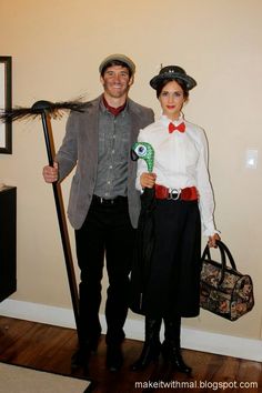 a man and woman dressed up in costumes