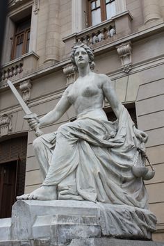 A scuplture of Lady Justice by female artist Dolores Candelaria Mora Vega, better known as Lola Mora. Lady Justice Sculpture, Lady Justice Statue, Lady Sculpture, Justice Statue, Inca Trail, Lady Justice