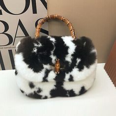 Premium Quality Women's Real Rabbit Fur Handbag Good Quality Tote Bag Purse Wallet Party Bag, bags Luxury Portable Shoulder Bag For Shopping, Luxury Portable Top Handle Shoulder Bag, White Flap Bag With Top Handle For Gift, White Top Handle Flap Bag As Gift, Luxury Portable Shoulder Bag, White Top Handle Flap Bag For Gift, Trendy Handheld Flap Bag With Dust Bag, Chic Top Handle Portable Bag, Chic Portable Top Handle Bag