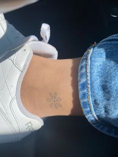 small ankle tattoo Cute Inner Ankle Tattoos, Ankle Tattoo Placement Ideas, Dainty Ankle Tattoos For Women, Trampoline Tattoo, Dainty Ankle Tattoo, Front Ankle Tattoo, Front Ankle Tattoos, Inner Ankle Tattoo, Small Ankle Tattoo