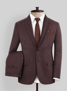 Generate an exceptionally smooth look with our Napolean Dark Wine Wool Suit that advances towards more remarkable opportunity, solace and versatility. Pull out the dashing but composed attitude with this suit, constructed from a wool blend fabric that bestows smooth, crisp, and sumptuous textures with a solid finish over a wine tone that provides the ultimate of power clothing. Let your style shine bright with an exquisitely tailored wine suit that serves a correct balance of classic and current Custom Fit Brown Suits For Formal Occasions, Brown Custom Fit Suits For Formal Occasions, Burgundy Fitted Suit For Work, Fitted Burgundy Suits For Work, Burgundy Notch Lapel Suit For Business, Burgundy Notch Lapel Business Suit, Elegant Burgundy Suit For Business Casual, Elegant Burgundy Business Casual Suit, Classic Tailored Burgundy Suit