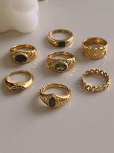 Minimalist Accessories Jewellery, Material Gworl, Boho Rings Gold, Rings Women, Party Gown