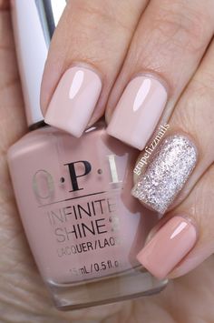 Hiya Dolls! I have a nude skittle mani with a bit of sparkle to share with you today. The weather here in BC Canada hasn't been the mo... Barbie Nailart, Opi Manicure, Pink Barbie, Trendy Nail Art, Nails Pink, Gel Nail Designs, Nail Polish Colors