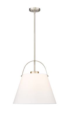 Z-Lite Canada - One Light Pendant - Z-Studio - Brushed Nickel- Union Lighting Luminaires Decor Linen Pendant, Contemporary Light Fixtures, Nickel Metal, Coastal Charm, Natural Cream, Hanging Pendant Lights, Simple Living, Light Pendant, Fabric Shades