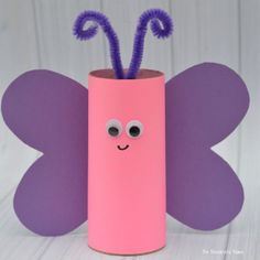 Paper Roll Art, Toilet Paper Roll Art, Diy Gifts For Girlfriend, Butterfly Craft, Diy Gifts For Mom, Toilet Paper Rolls