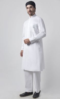 Fabric is 100% cotton twill Button down front tunic Mandarin collar Chest pocket with button Length is 42-44" Bottom Included It is a 2pc set Machine wash cold with like colors and tumble dry Casual Cotton Kurta With Placket, Cotton Kurta For Work With Long Sleeves, Casual Cotton Kurta With Button Closure, Cotton Kurta With Stand Collar And Placket, Casual Long Sleeve Cotton Kurta, White Cotton Kurta With Relaxed Fit, Casual Cotton Kurta For Fall, Fall Cotton Kurta With Long Sleeves, White Cotton Relaxed Fit Kurta