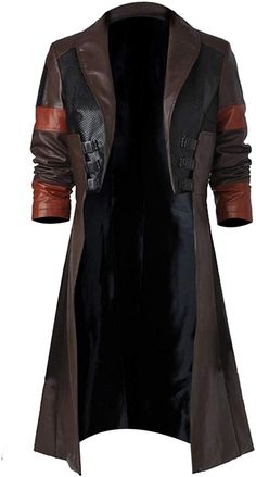 Shop Now With Free Shipping High Quality Leather Jackets Coats And Costumes In Low Price. Check item description on website. Woman Halloween Costumes, Guardians Of The Galaxy Gamora, Striped Leather Jacket, Long Leather Jacket, Leather Jacket Zipper, Aviator Leather Jacket, Womens Cosplay, Long Leather Coat, Faux Leather Coat