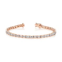 𝐃𝐞𝐬𝐜𝐫𝐢𝐩𝐭𝐢𝐨𝐧 : *14K Rose Gold Tennis Bracelet, Dainty Baguette Cut CZ Stone Bracelet, Delicate Everyday Wear Bracelet For Women's, Christmas Gift For Her. ❖ 𝐃𝐢𝐚𝐦𝐨𝐧𝐝 𝐃𝐞𝐭𝐚𝐢𝐥𝐬 *Color : White *Clarity : VVS *Cut : Excellent *Shape : Baguette *Stone Size : 3*2 MM *Total Carat Weight : 5.40 CT (Approx) *Type : Cubic Zirconia (CZ)  ❖ 𝐁𝐫𝐚𝐜𝐞𝐥𝐞𝐭 𝐃𝐞𝐭𝐚𝐢𝐥𝐬 *Length : 6.50 INCH *Metal Purity : Solid Gold (10K, 14K, 18K); 925 Sterling Silver *Stamp : Yes (As per metal puri Bracelet For Her, Cz Bracelet, Gift Bracelet, Bracelet Dainty, Simple Bracelets, Wedding Jewelry Bracelets, Tennis Bracelet Diamond, Baguette Cut, 925 Silver Jewelry