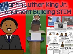 Martin Luther King Jr. Activities - MLK STEM - The town wants to honor Martin Luther King Jr. by putting up a monument.  The mayor needs the help of your student engineers to come up with some ideas for what the monument should look like.  Your students will need to use their creative thinking to come up with a design using only the available supplies and sticking to the budget. Mlk Lesson Plans, Martin Luther King Jr Activities 2nd Grade, Martin Luther King Jr First Grade, Kinder Martin Luther King Jr, Martin Luther King Jr Activities, Martin Luther King I Have A Dream, Martin Luther King Jr I Have A Dream Speech