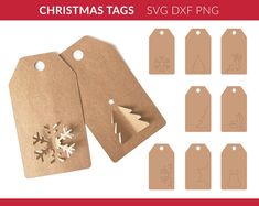 christmas tags svg dxf cut file