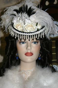 Womans Hats, Derby Hats Diy Ideas, Camp Themes, Hat French, Ivory Hat, Victorian Elegance, Victorian Dresses, Tea Hats, Dodge City