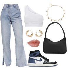 Trendy Outfits Edgy, Cute Nike Outfits, Looks Party, Swag Outfits For Girls, Cute Swag Outfits, Jeans White