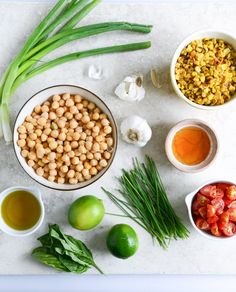 the ingredients for this meal include beans, onions, celery, and limes