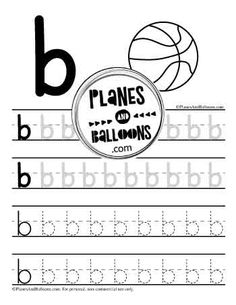 the letter b worksheet is filled with letters and numbers to help students learn how to