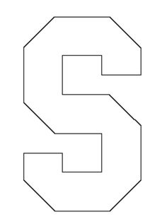 the letter s is made up of three different shapes