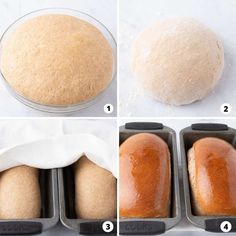 the steps to make bread rolls in an air fryer and then being made into buns