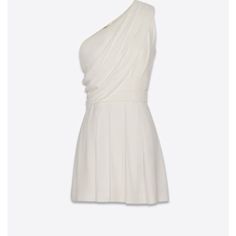 Brand New Ysl White Dress Size 38. Ysl Dress Saint Laurent, Ysl Clothes, Ysl Outfit, Ysl Dress, Yves Saint Laurent Dress, Dress Png, Digital Wardrobe, Saint Laurent Dress, Cotton Shift Dress