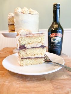 bailey's irish cream cake with bailey's espresso buttercream