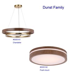 an image of a light fixture with the words, dunst family