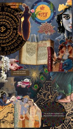 Radha krishna aesthetic collage Radhakrishna Aesthetic, Aesthetic Krishna, Krishna Collage, Bhagvad Geeta, Prem Mandir, Radhe Krishna Wallpapers, God Artwork, Sanatan Dharma, Krishna Book