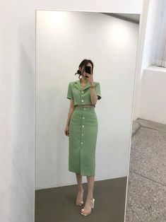 Two Piece Skirt Set Summer, Lady Outfits, High Waist Skirts, Dress Korea, Slim Blazer, Office Outfits Women, Blazer And Skirt, High Waisted Pencil Skirt, Solid Clothes