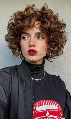 Short Curly Butterfly Haircut, Short Round Curly Haircut, Short Curly Layered Haircuts, Short Curly Haircuts Natural, Short Hair Perm Pixie Cuts, Pixie Curly Haircuts, Short Hairstyle Women Curly Hair, Natural Curly Pixie Cut, Natural Curly Hair Mullet