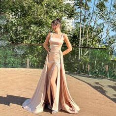 ad eBay - Sexy Satin Champagne Evening Dresses Side Slit Sleeveless Prom Party Dresses- - Buy Now, click the link (eBay) Champagne Evening Dress, Necklace Wedding, Wedding Veil, Prom Party, Prom Party Dresses, Buy Dress, Women Dresses, Dress Clothes For Women, Petticoat