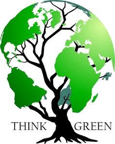 the think green logo with a tree on it