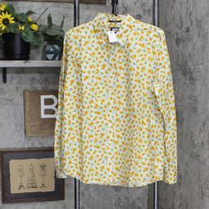 Full Condition: New With Tags Size: 12 Tall Color: Aqua Breeze Sunflower Yellow Full Title: Lands' End Womens Long Sleeve Patterned Dress Shirt 484704 Lands' End Sku: 64f69a30c3a1d-1650154c229ad5 Spring Floral Print Shirt For Daywear, Floral Print Shirt For Spring Daywear, Spring Floral Print Workwear Shirt, Spring Floral Print Shirt For Workwear, Floral Print Spring Workwear Shirt, Spring Workwear Shirt With Floral Print, Floral Print Workwear Shirt For Spring, Long Sleeve Sunflower Print Tops For Spring, Spring Long Sleeve Top With Sunflower Print