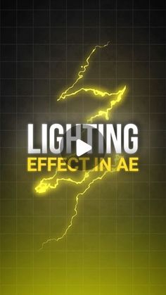 lightning effect in iae is shown on the screen, and it appears to be glowing