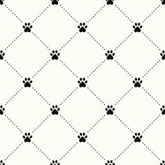 an image of a dog's paw prints on a white wallpaper with black dots