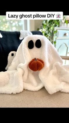 a towel that is shaped like a ghost