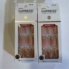 2 For $10 Impress Nail Sets, Nip, Price Is Firm. Wider Nail Bed Wide Nail Bed, Wide Nails, Impress Nails, Bed Color, Nail Bed, Nail Sets, Nail Style, Nail Kit, Nails Ideas