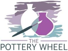 the pottery wheel logo with a purple vase