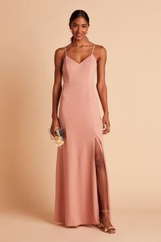 Jay Dress - Dusty Rose Dusty Rose Gown, Scoop Neck Bridesmaid Dress, Cream Bridesmaid Dresses, Simple Gown, Mauve Bridesmaid Dress, Jay Dress, Blush Pink Bridesmaids, Rose Bridesmaid Dresses, Champagne Bridesmaid Dresses