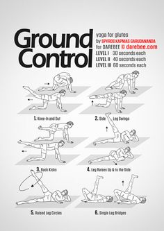 an exercise poster with instructions on how to use the ground control exercises for beginners