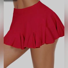 Avidlove Women's Skirts Mini Skirt Sexy Short Skirts High Waist Ruffle Lingerie Mini Skirts Red, Size Xl 32.3 Inch Waist This Short Mini Skirt Features Ruffle Hem And Elastic High Waisted Waistband, A-Line Flared Silhouette Design, It Will Show Your Stunning Curves.Besides, The Stretchy Waistband That Can Easily Fit Any Shape. Perfect To Pair With Shirts, Blouse, Vests, Crop Tops Solid Color Mini Swim Skirt With Ruffles, Flirty Stretch Mini Swim Skirt, Stretch Mini Swim Skirt With Ruffles, Flirty Stretch Skort In Solid Color, Flirty Stretch Mini Tennis Skirt, Fitted Ruffled Swim Skirt, Solid Color Stretch Mini Skirt With Ruffles, Flirty Fitted Bottoms, High Waist Solid Ruffled Skort