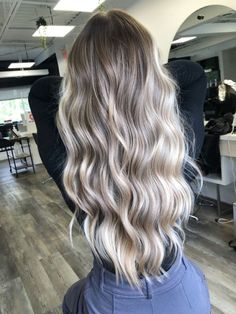 Platinum Blonde Hair On Brown Hair, Long Ash Blonde Hair With Layers, Brown Roots Blended Into Blonde, Blonde Balayage Blended, Blond Balayage With Dark Roots, I’ve Blonde Balayage, Blonde Balayage With Extensions Long Hair, Ash Blond Balayage Brunettes, Darker Roots Blonde Hair Balayage Medium Length